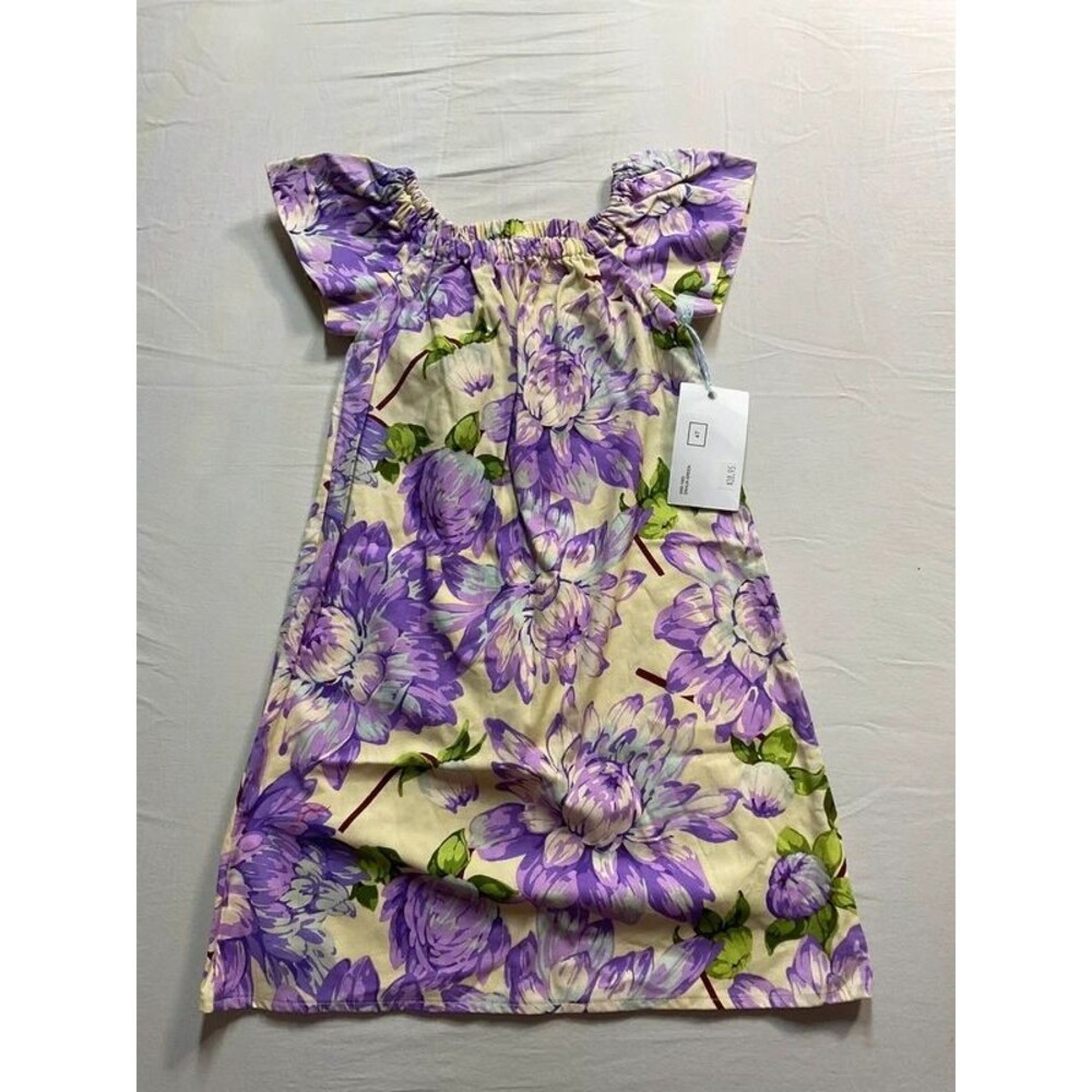 Blue Juniper Floral Flutter Sleeve A-Line Dress NWT 4T